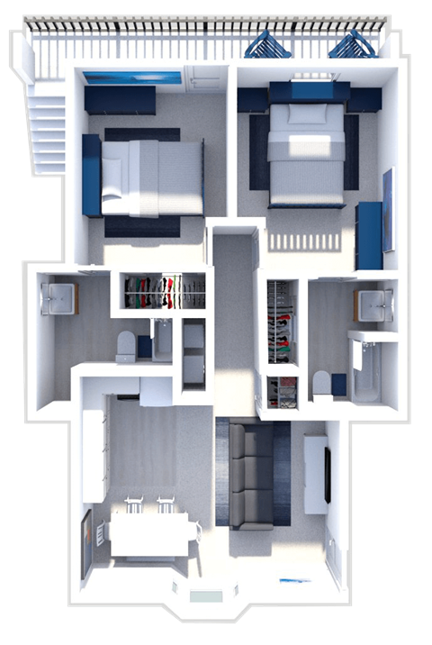 2 bedroom apartment open kitchen